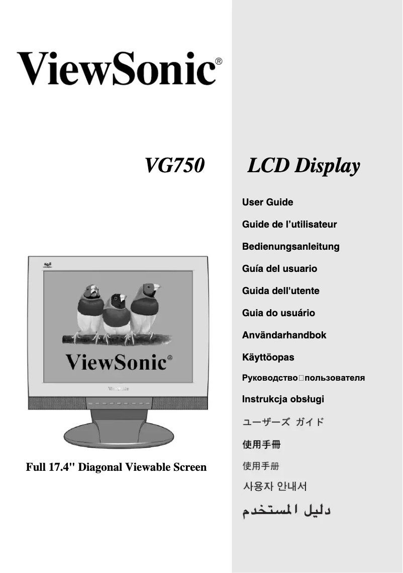 Imagen de la primera página del manual del dispositivo Graphic VG750
