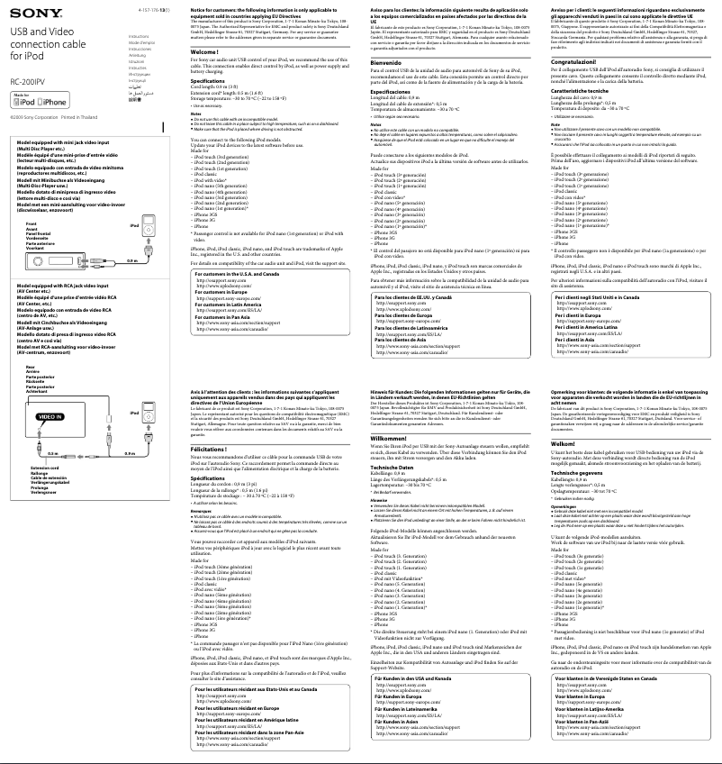 Página 1 del manual Manual de usuario Sony RC-200IPV