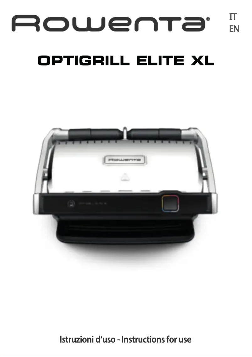 Página 1 del manual Manual de usuario Rowenta Optigrill Elite XL GR760D