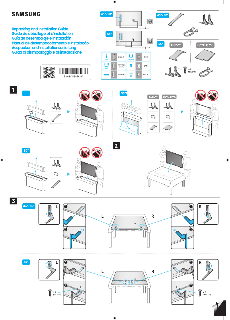 Imagen de la primera página del manual del dispositivo QA50Q60CAS