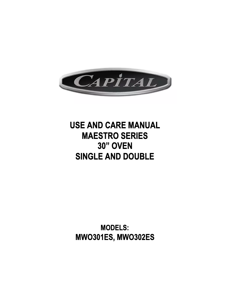 Página nº 1 - Manual de uso y mantenimiento Capital MWOV302ES