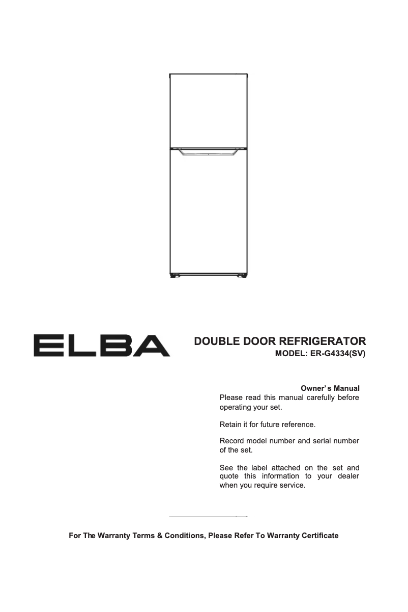 Página 1 del manual Manual de usuario Elba ULTIMO ER-G4334(SV)