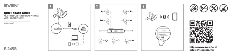 Página 1 del manual Guía de inicio rápido Sven E-245B