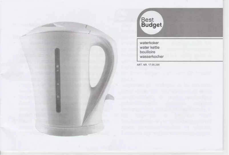 Página 1 del manual Manual de usuario Best Budget 17.05.295