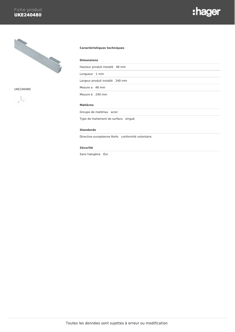 Imagen de la primera página del manual del dispositivo UKE240480