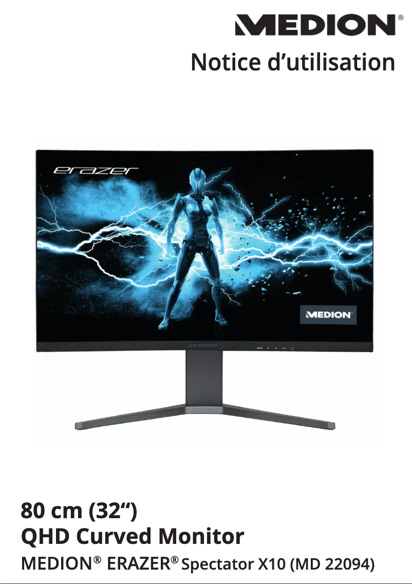 Imagen de la primera página del manual del dispositivo ERAZER Spectator X10 (MD 22094)