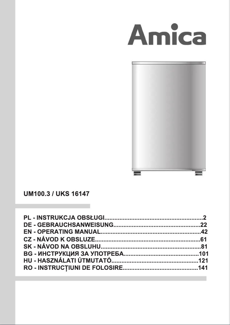 Página 1 del manual Manual de usuario Amica UM100.3