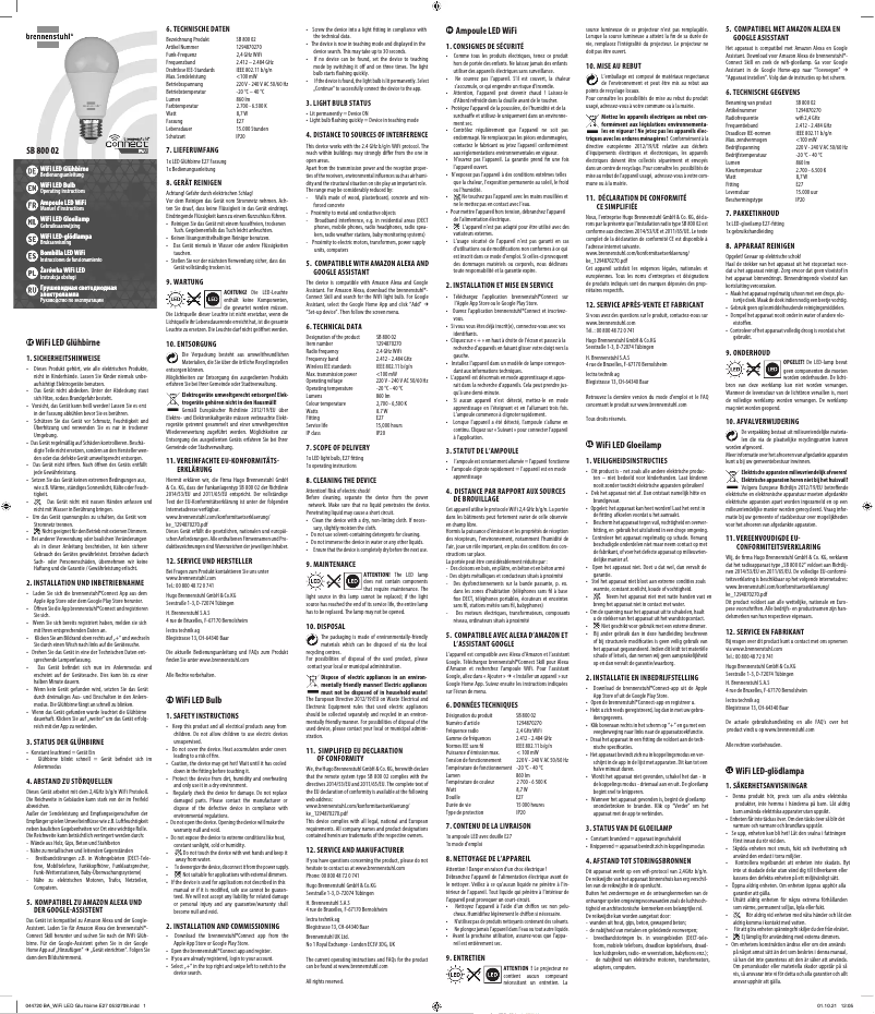 Imagen de la primera página del manual del dispositivo SB 800 02