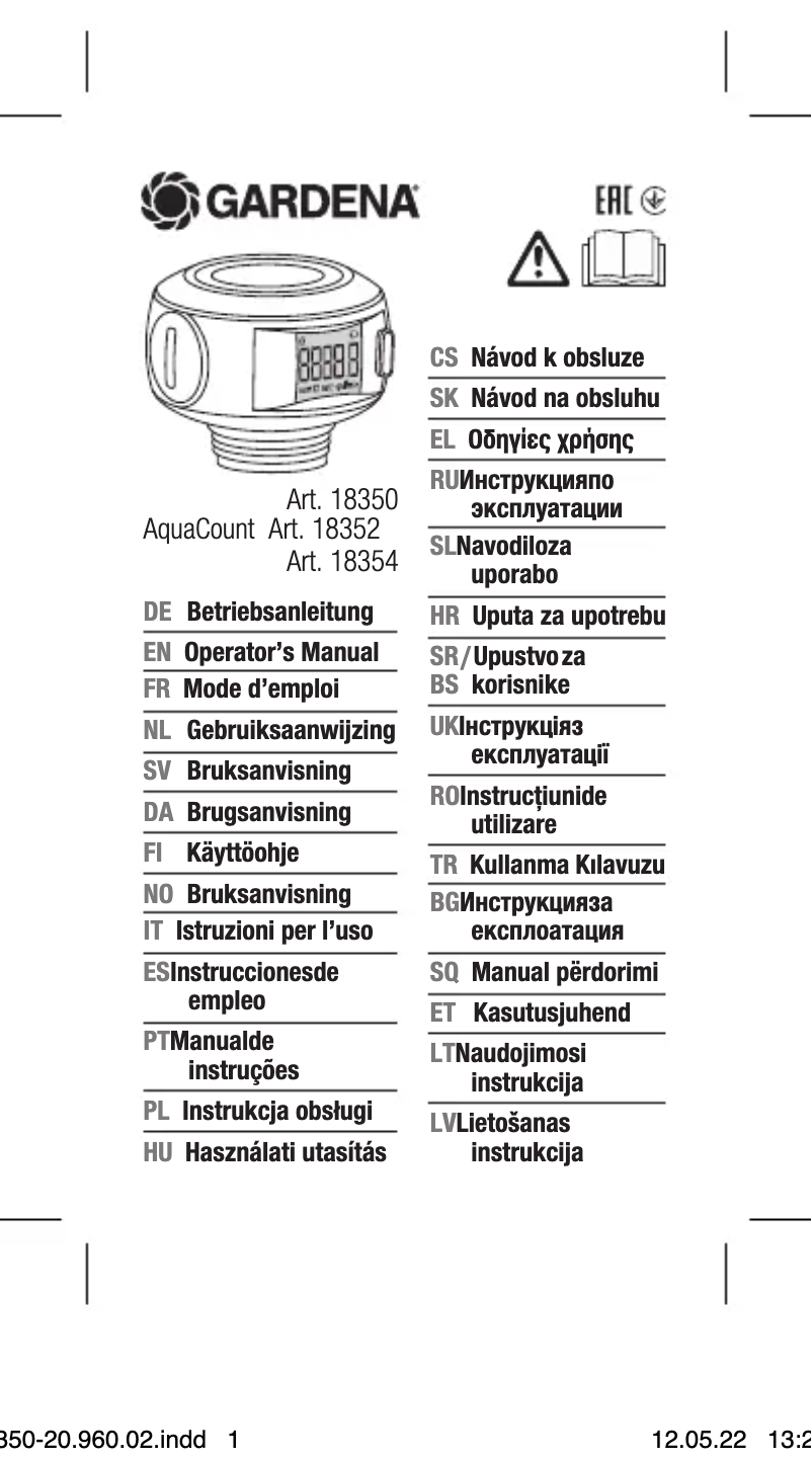 Página nº 1 - Manual de usuario Gardena AquaCount