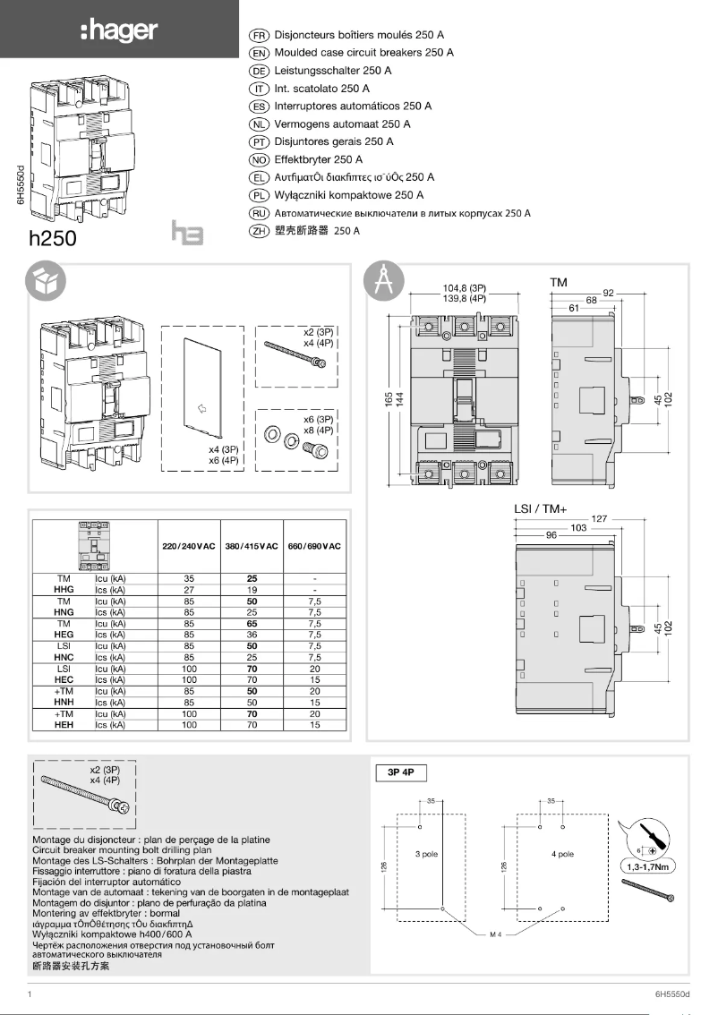 Página 1 del manual Manual de usuario Hager HEC041H
