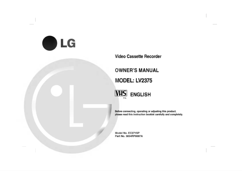 Página nº 1 - Manual de usuario LG EC271SP
