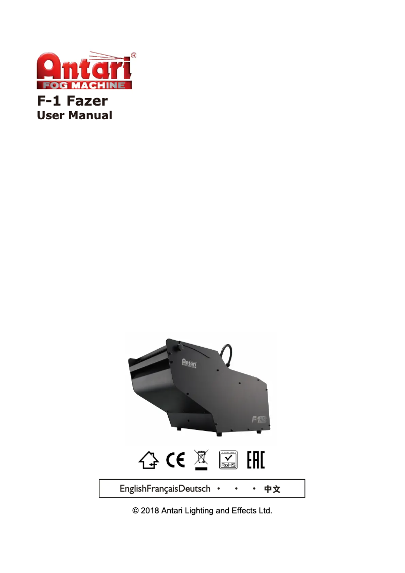 Imagen de la primera página del manual del dispositivo F-1 Fazer