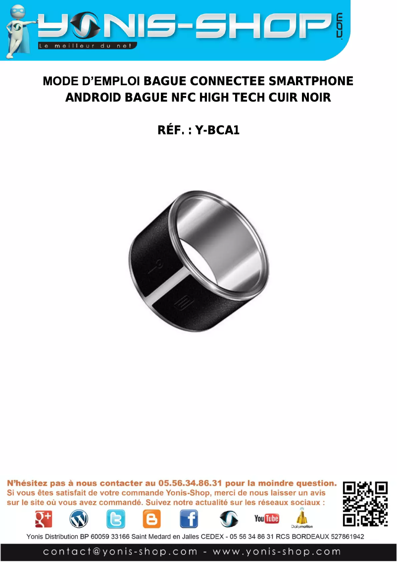 Imagen de la primera página del manual del dispositivo Y-BAC1