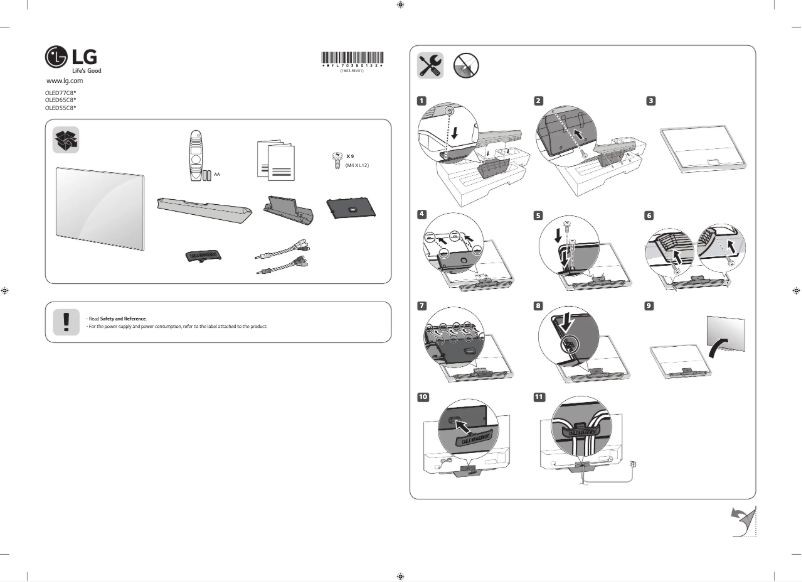 Imagen de la primera página del manual del dispositivo OLED65C8PPA