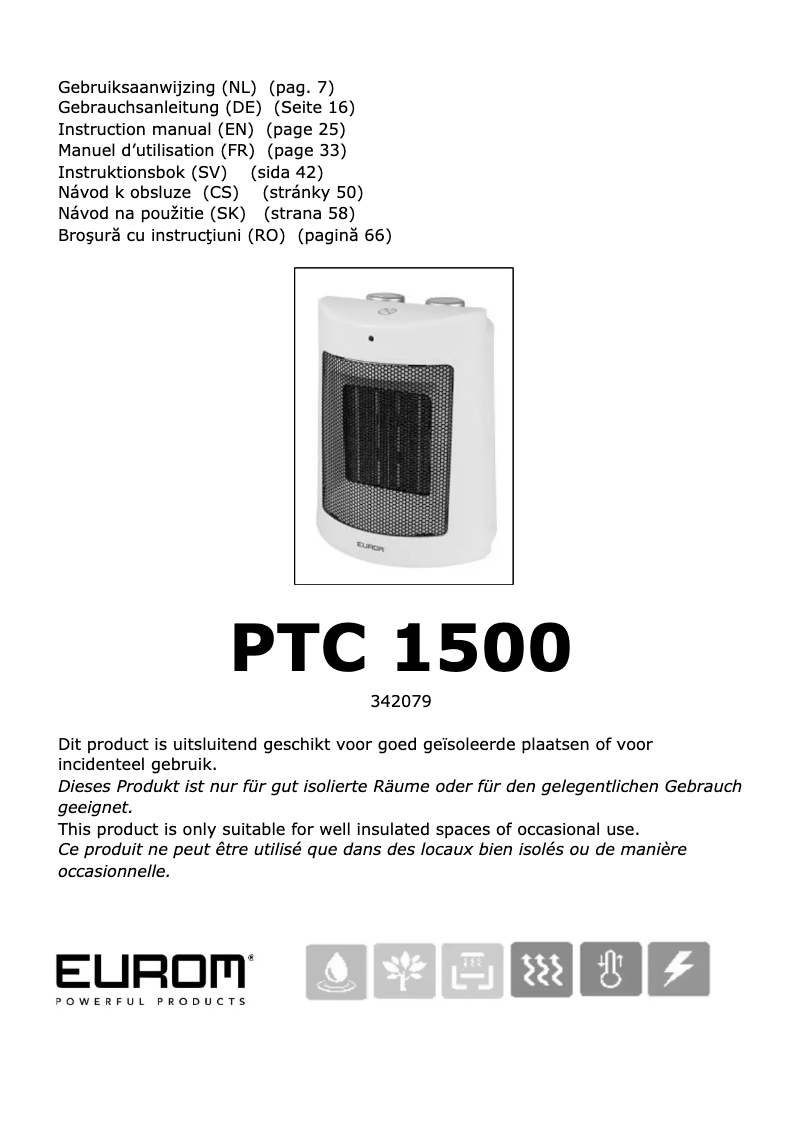 Imagen de la primera página del manual del dispositivo PTC 1500