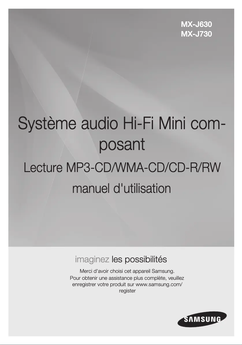 Página 1 del manual Manual de usuario Samsung MX-J730