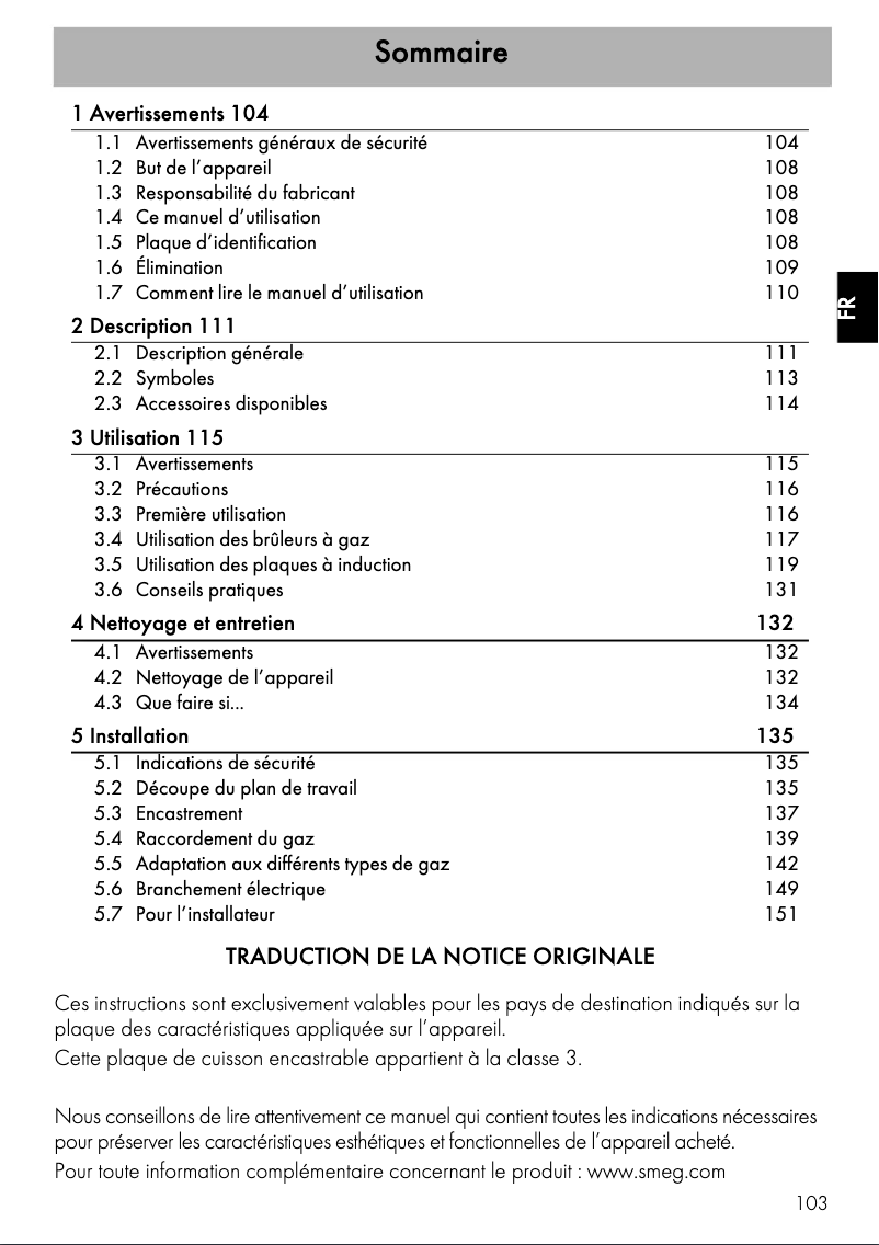 Página nº 1 - Manual de usuario Smeg PM6721WLDR