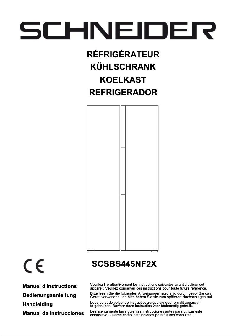 Imagen de la primera página del manual del dispositivo SCSBS445NF2X