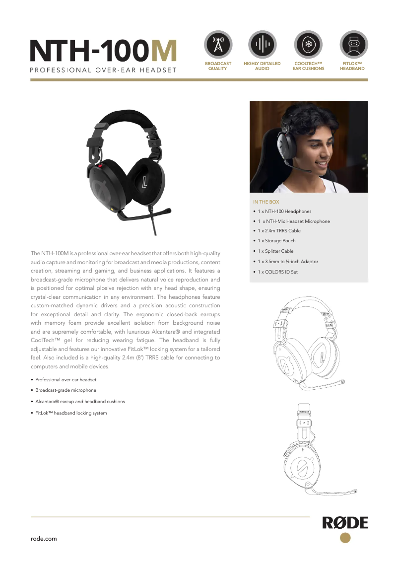 Imagen de la primera página del manual del dispositivo NTH-100M