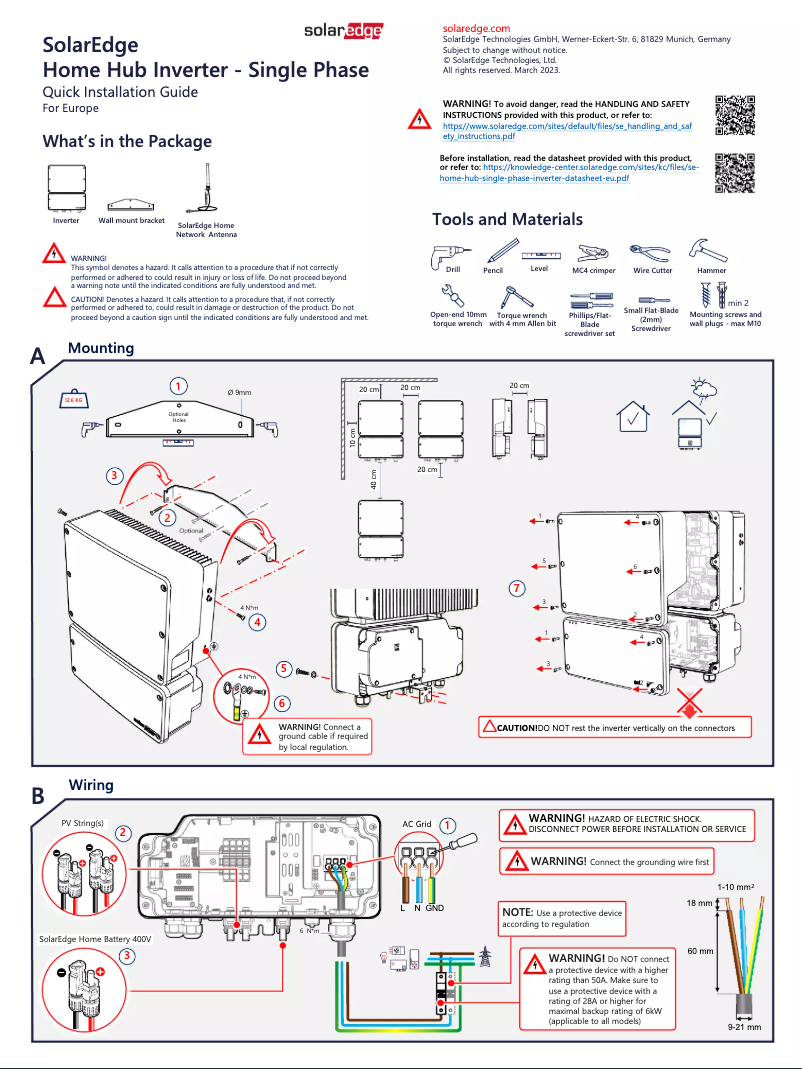 Imagen de la primera página del manual del dispositivo Home Hub SE3000H