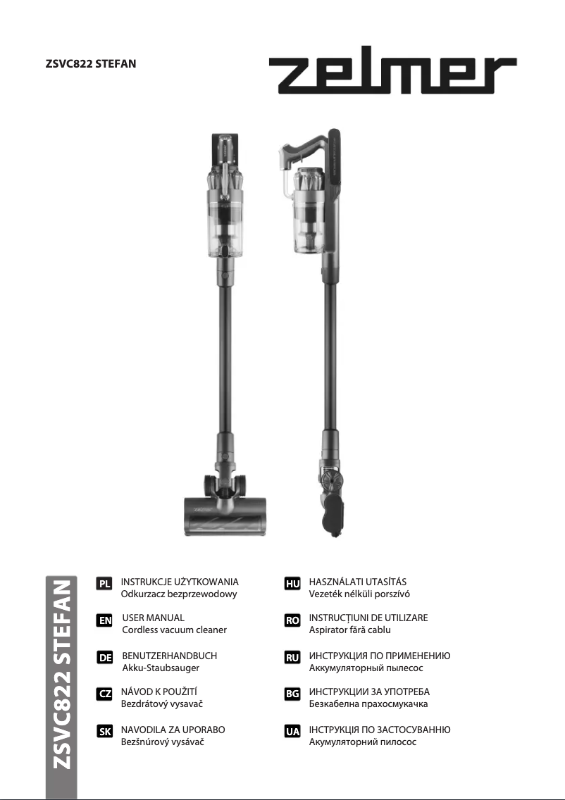 Página 1 del manual Manual de usuario Zelmer Stefan ZSVC822