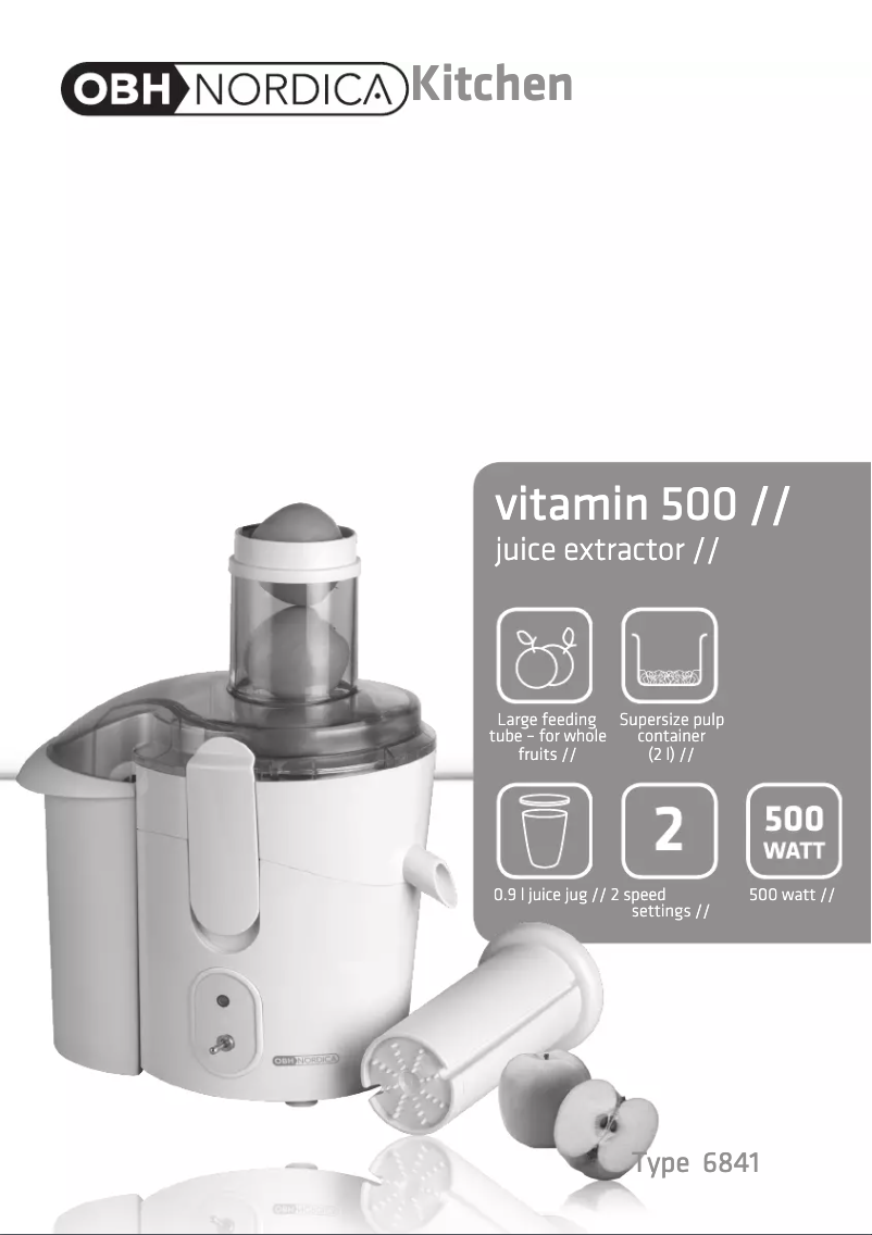 Imagen de la primera página del manual del dispositivo Vitamin 500 6841