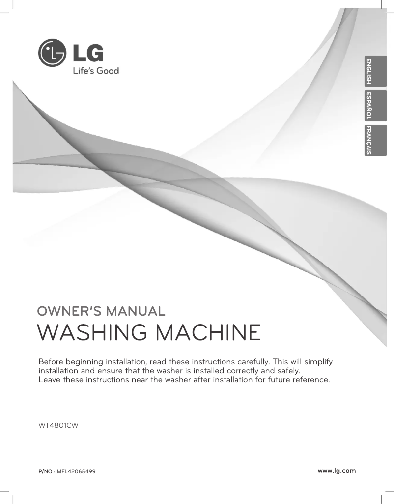 Imagen de la primera página del manual del dispositivo WT4801CW