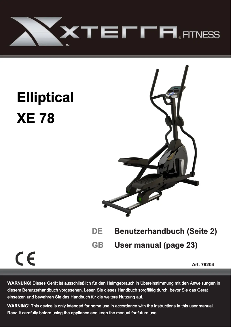 Página nº 1 - Manual de usuario Xterra XE 78