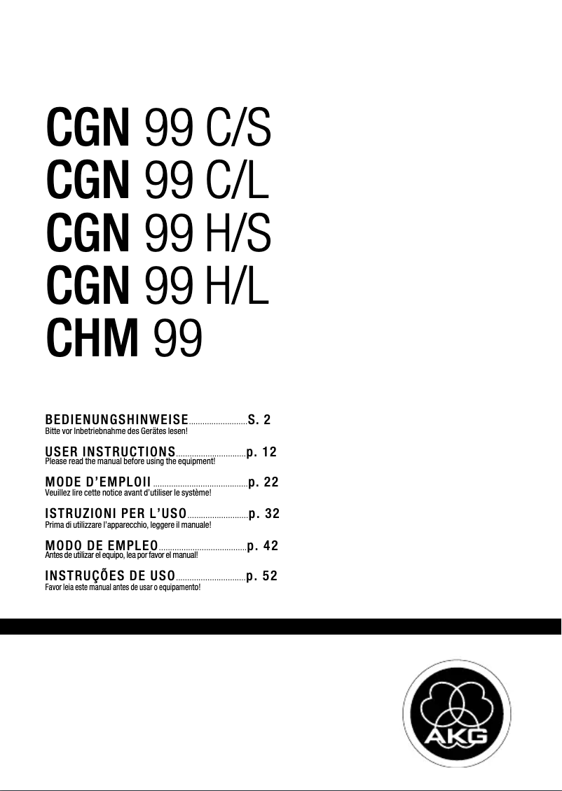Imagen de la primera página del manual del dispositivo CHM 99