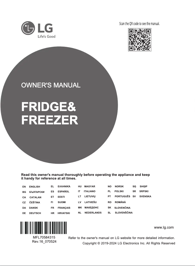 Imagen de la primera página del manual del dispositivo GBP62MCNBC