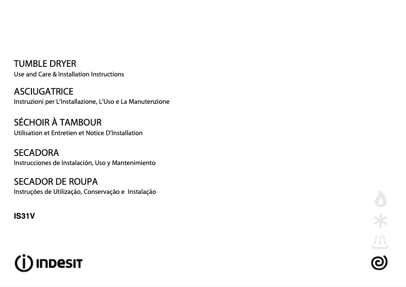 Página 1 del manual Manual de usuario Indesit IS 31 V (EX)