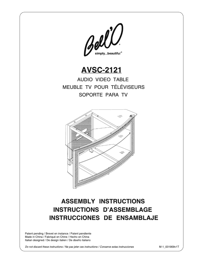 Imagen de la primera página del manual del dispositivo AVSC-2121