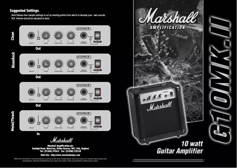 Página nº 1 - Manual de usuario Marshall MG10MK.II