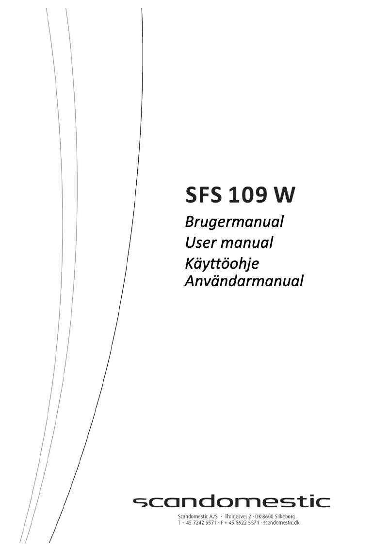 Página 1 del manual Manual de usuario Scandomestic SFS 109 W