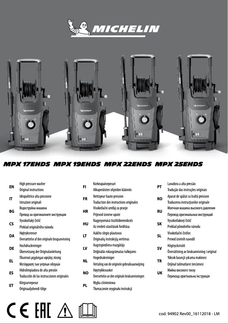 Imagen de la primera página del manual del dispositivo MPX 25EHDS
