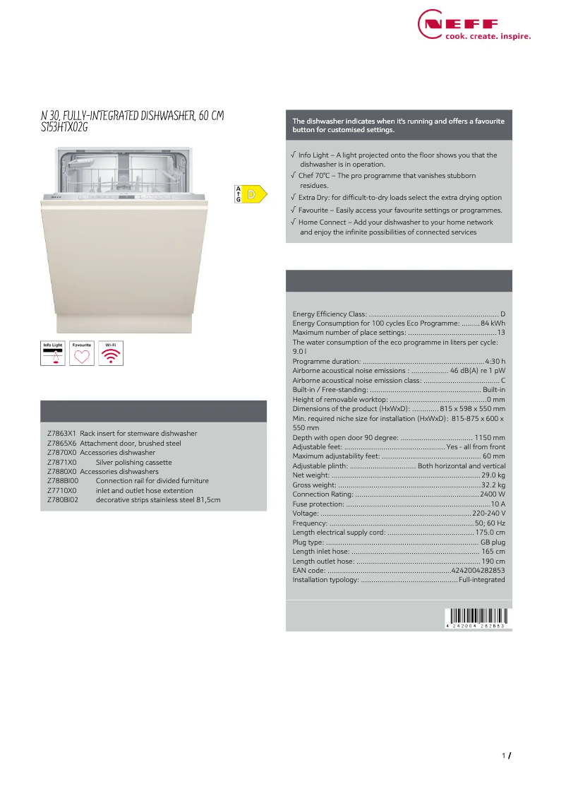 Imagen de la primera página del manual del dispositivo S153HTX02G