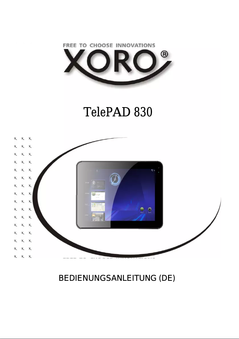 Página 1 del manual Manual de usuario Xoro TelePAD 830