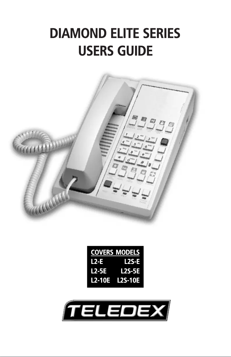 Página 1 del manual Manual de usuario Teledex Diamond Elite L2S-E