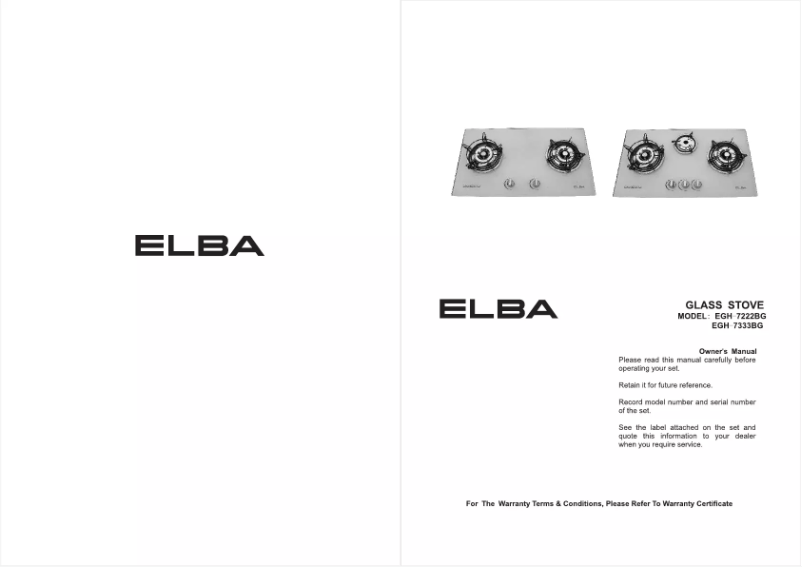 Página 1 del manual Manual de usuario Elba EGH-7333BG