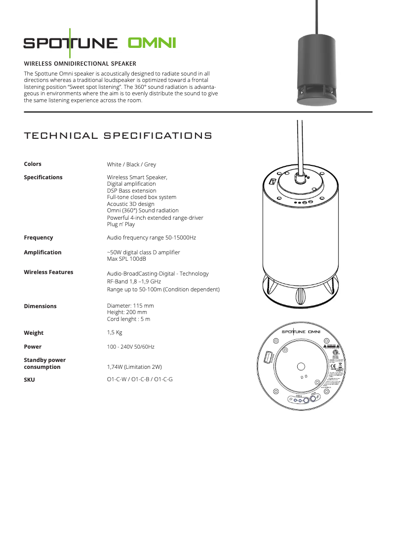 Imagen de la primera página del manual del dispositivo OMNI-CORD/SW
