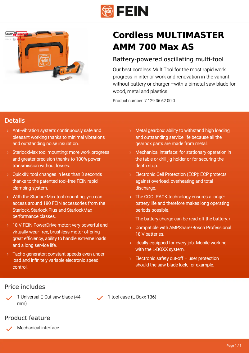 Imagen de la primera página del manual del dispositivo Multimaster MM 700 Max