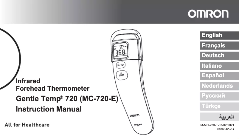 Página nº 1 - Manual de usuario Omron Gentle Temp 720 MC-720-E