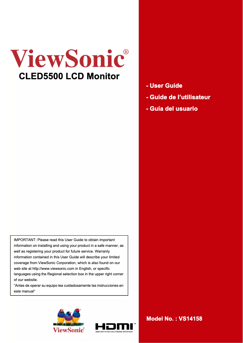 Imagen de la primera página del manual del dispositivo Cled5500