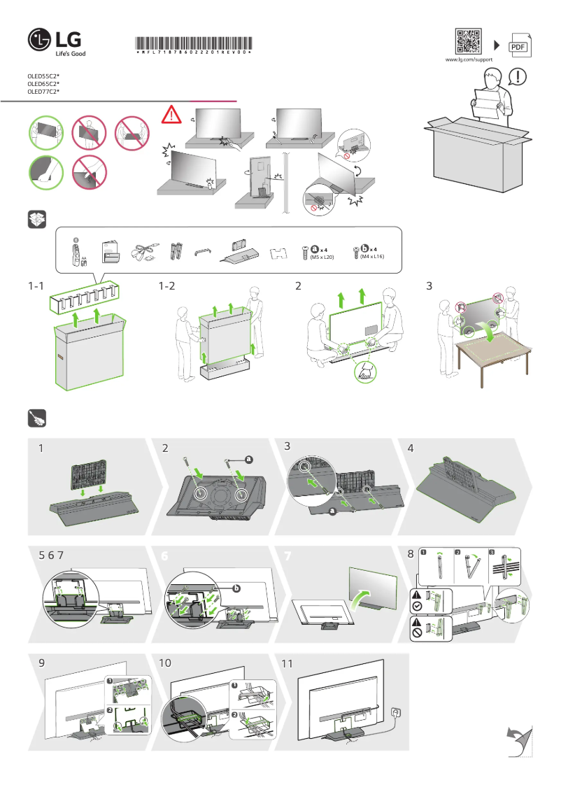Imagen de la primera página del manual del dispositivo OLED77C26LD
