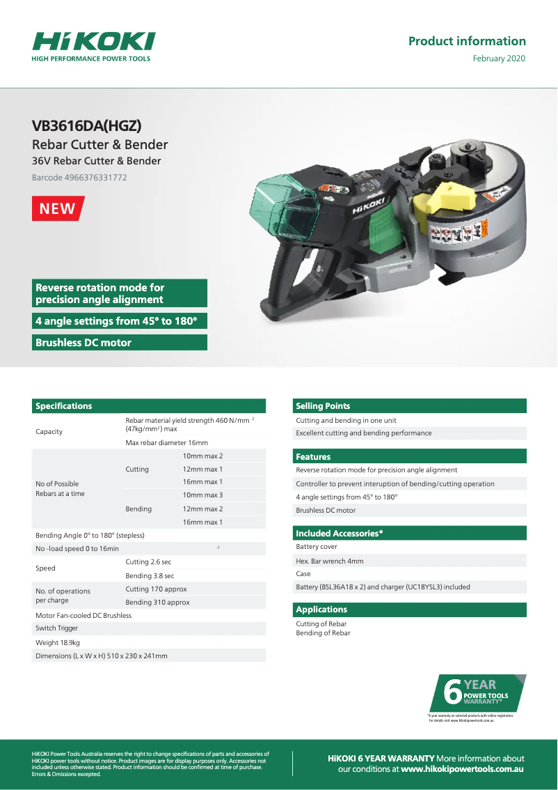 Imagen de la primera página del manual del dispositivo VB3616DA