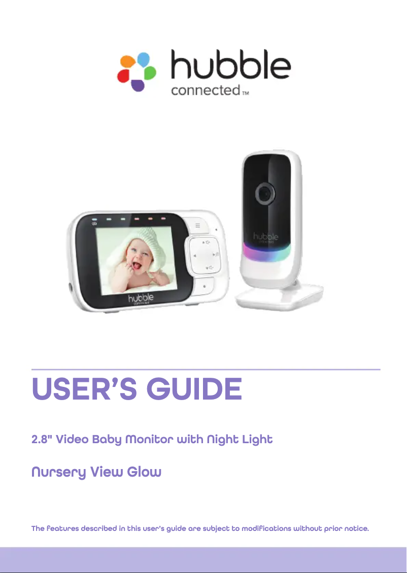 Imagen de la primera página del manual del dispositivo Nursery View Glow