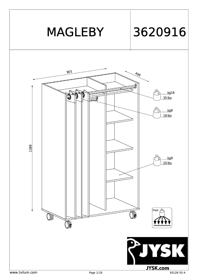 Imagen de la primera página del manual del dispositivo Magleby
