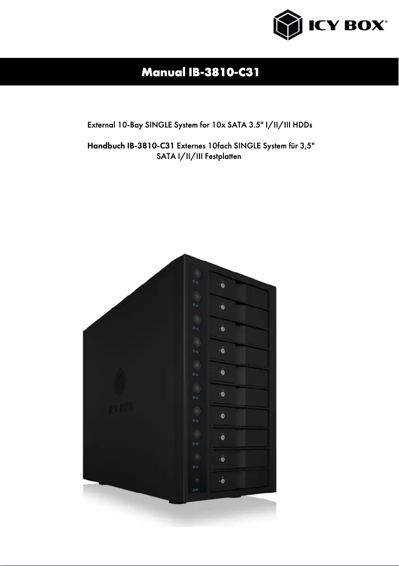 Página 1 del manual Manual de usuario Icy Box IB-3810-C31