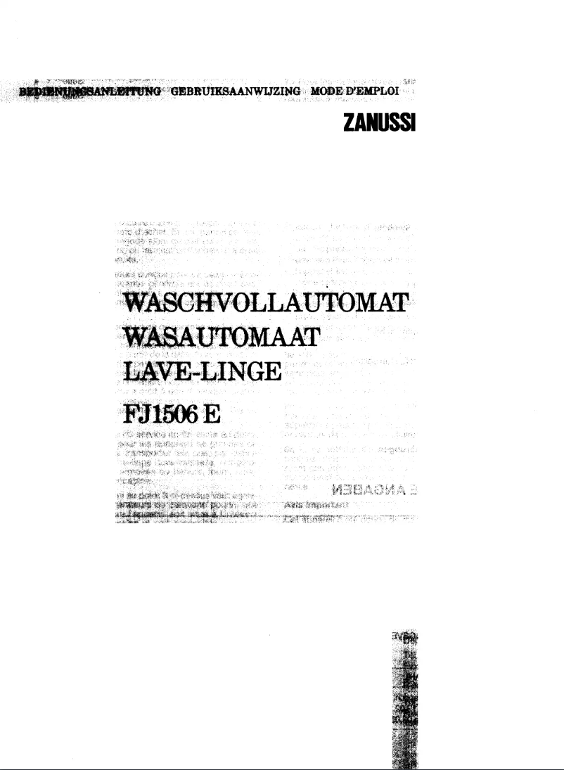 Página 1 del manual Manual de usuario Zanussi Fj 1506 e