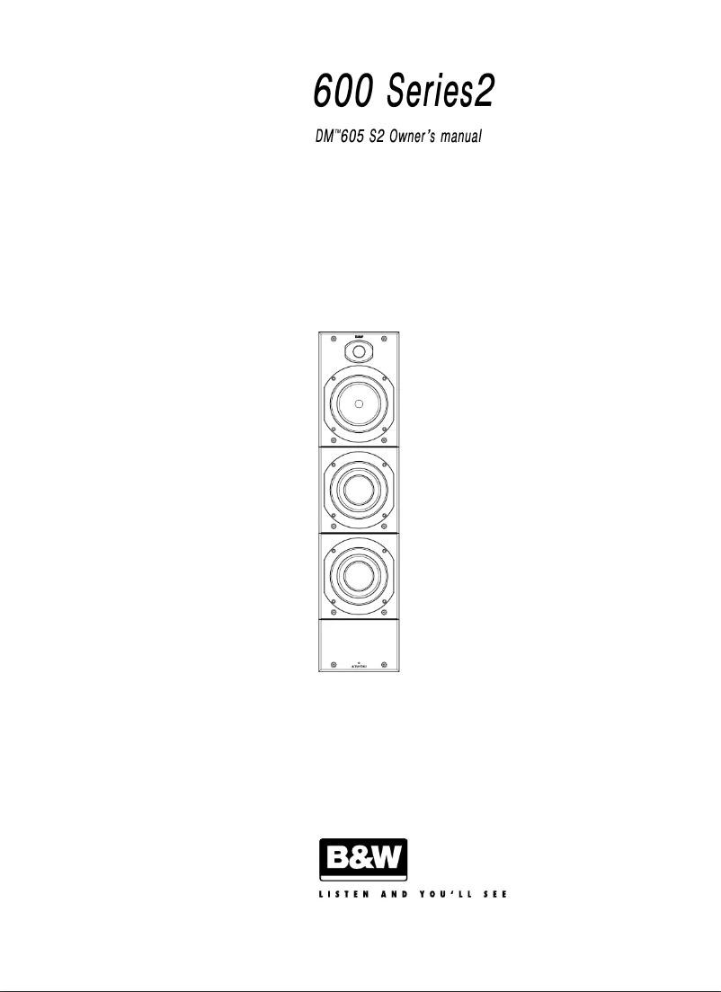 Página nº 1 - Manual de usuario Bowers & Wilkins DM 605 S2